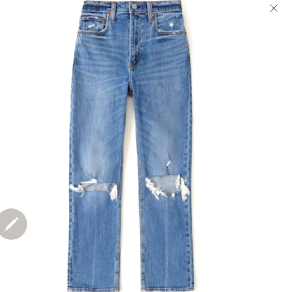 Abercrombie & Fitch Ultra High rise ankle straight jeans